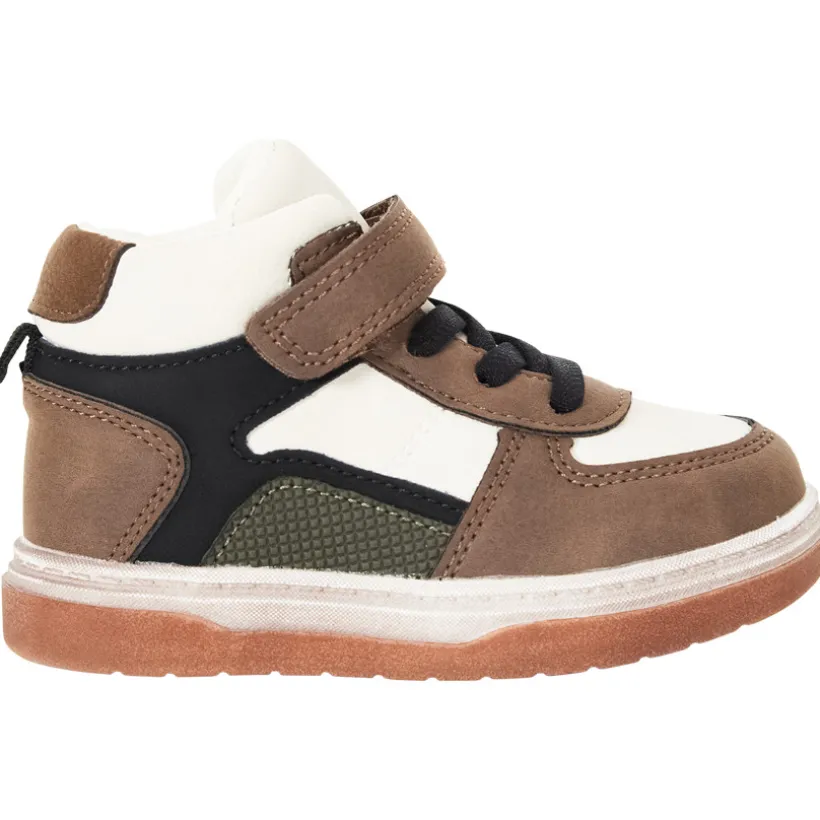 Hoogtop sneakers met klittenband en veters voor baby jongens