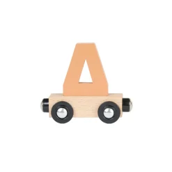 Houten "DELTA" wagen - blauw