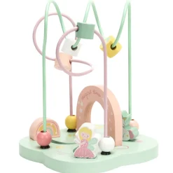 Houten kralenlabyrint met spiraal Little Poesy