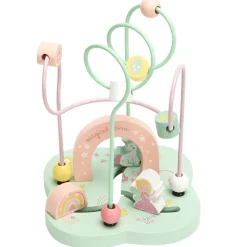 Houten kralenlabyrint met spiraal Little Poesy