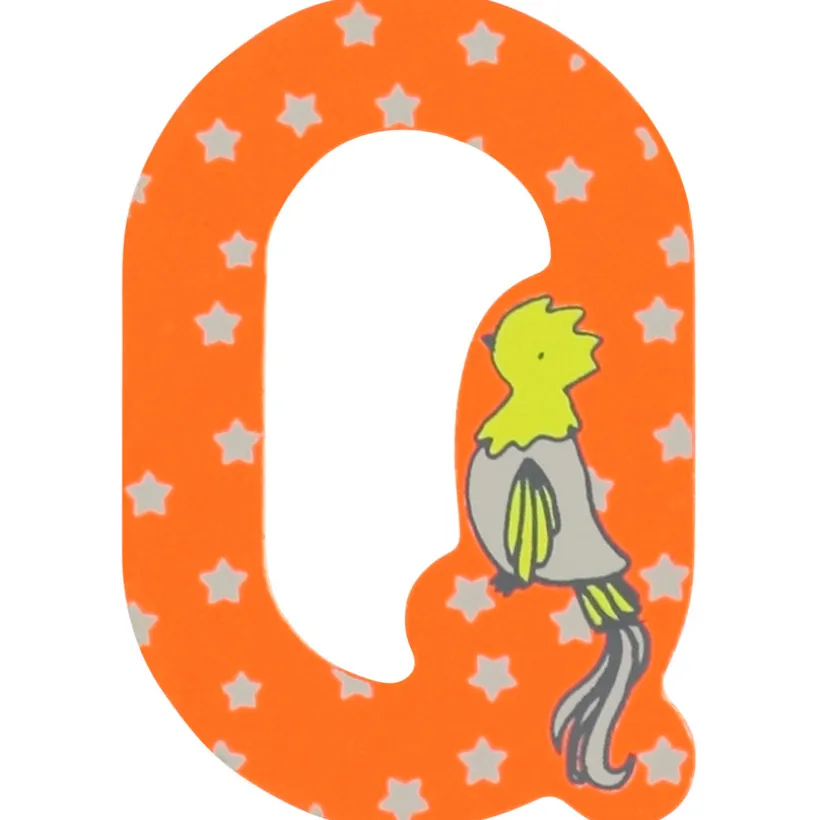 Houten letter Q
