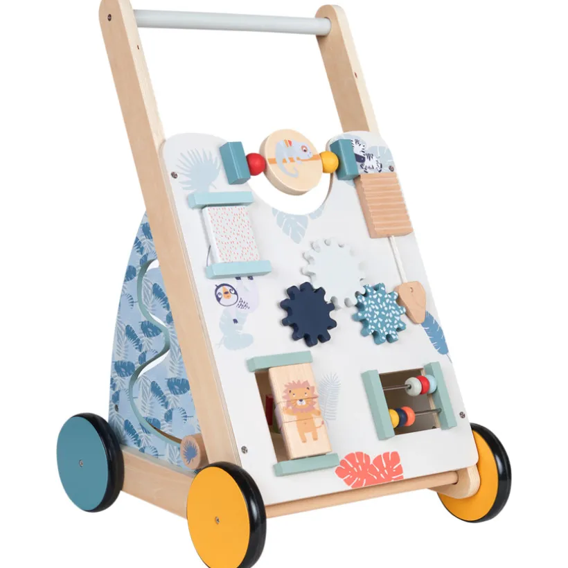 Houten Loop- en Activiteitenwagen Happy Wild