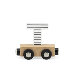 Houten magnetische trein letter T van Tryco