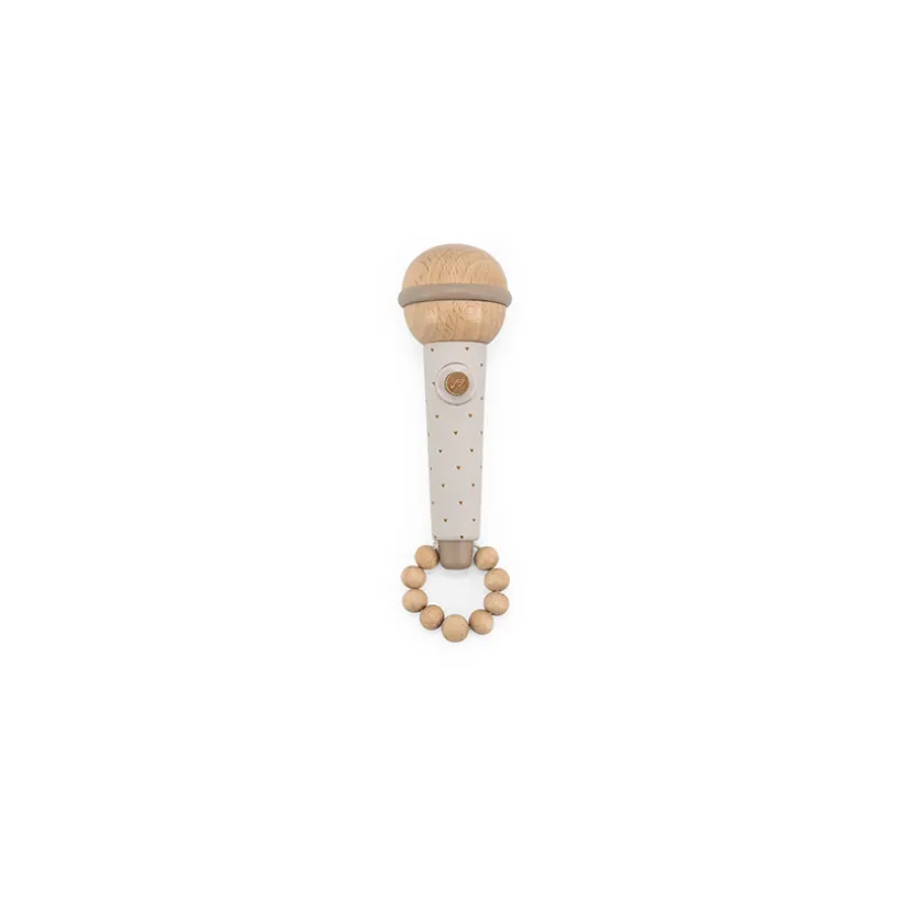 Houten muziekmicrofoon Nougat