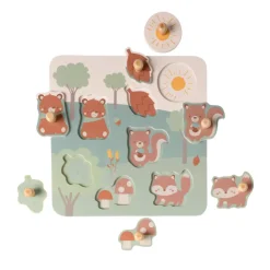 Houten puzzel met 7 stukken – Roi des Forêts