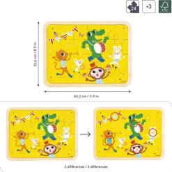 Houten puzzel 24stukjes Het feest