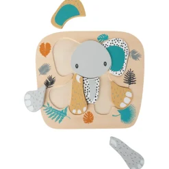 Houten puzzel 8 stuks - Olifant