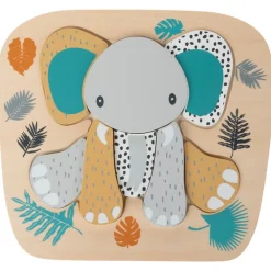 Houten puzzel 8 stuks - Olifant