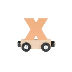 Houten wagen met de letter "X" - bruin