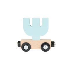 Houten wagon met de letter "PSI" - blauw