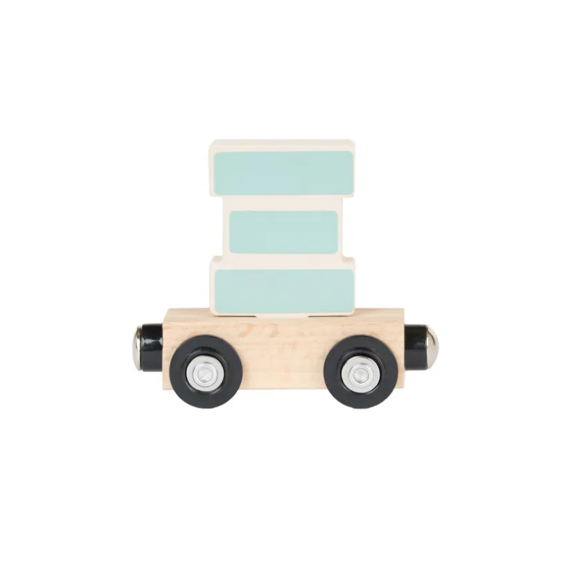 Houten "XI" wagon - blauw