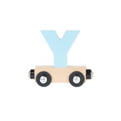 Houten "Y" wagon - blauw