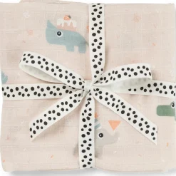 Inbakerdoek in mousseline 120x120cm Celebration Roze