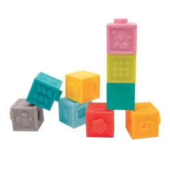 In elkaar passende flexibele sensorische kubussen - 9 stuks