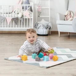 In elkaar passende flexibele sensorische kubussen - 9 stuks