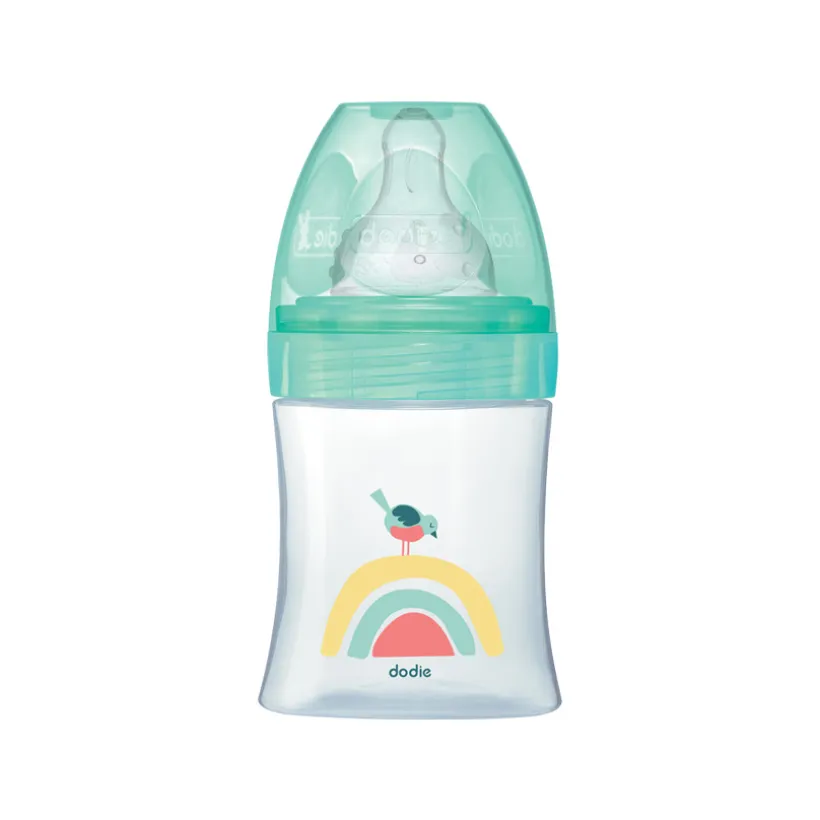 Initiation+ anti-koliek zuigfles 150 ml met ronde speen, 3 snelheden, debiet 1, 0-6 maanden, Lagoon Valentin