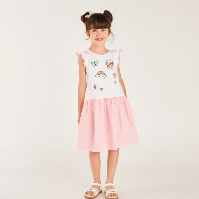 2-in-1 jurk met borduurwerk Bilie Boo meisjes
