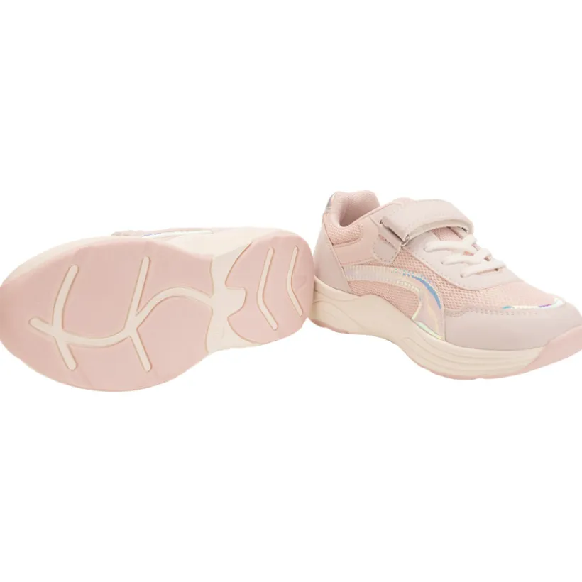 Iriserende sportsneakers in mesh meisjes