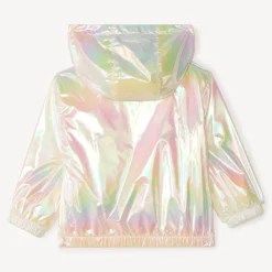 Irriserende canvas windjack met capuchon meisjes van baby.