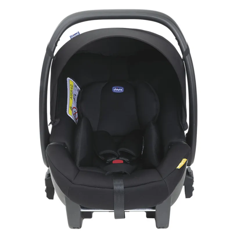 i-Size-autostoel Kory Essential black van Chicco, lichte babyschaal met ergonomische newborn inleg en achterwaartse zitpositie