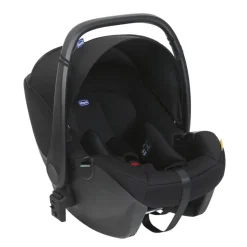 i-Size-autostoel Kory Essential black van Chicco, lichte babyschaal met ergonomische newborn inleg en achterwaartse zitpositie