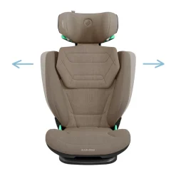 i-Size-autostoel Rodifix Pro² authentic truffle van Maxi-Cosi met Isofix en AirProtect veiligheidskussen