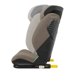 i-Size-autostoel Rodifix Pro² authentic truffle van Maxi-Cosi met Isofix en AirProtect veiligheidskussen