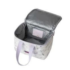 Isotherme lunchbag met eenhoornprint wit
