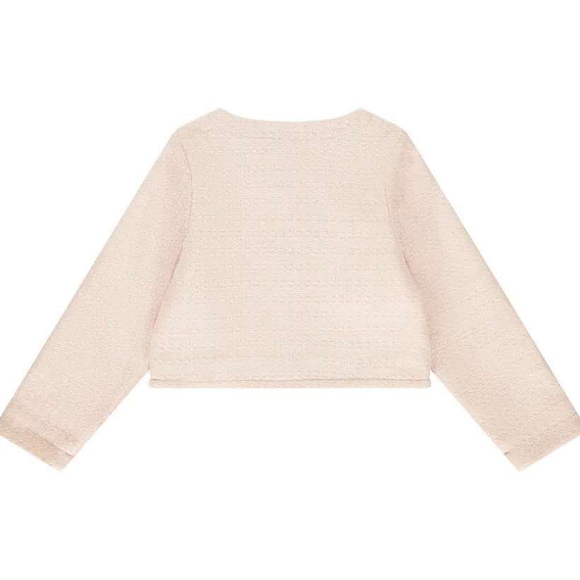 Jas in glinsterend jacquard voor meisjes