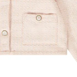 Jas in glinsterend jacquard voor meisjes