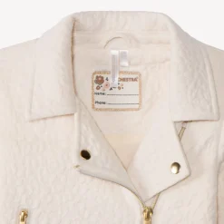 Jas in perfecto-stijl van jacquard voor babymeisje