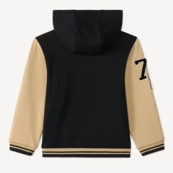 Jasje met capuchon voor jongens met geborduurde basketbal.