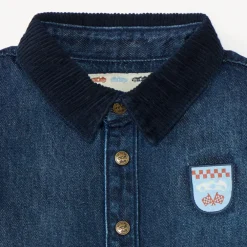Jasje van denim en corduroy voor baby jongen