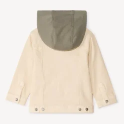 Jas van denim met afneembare capuchon voor babyjongen