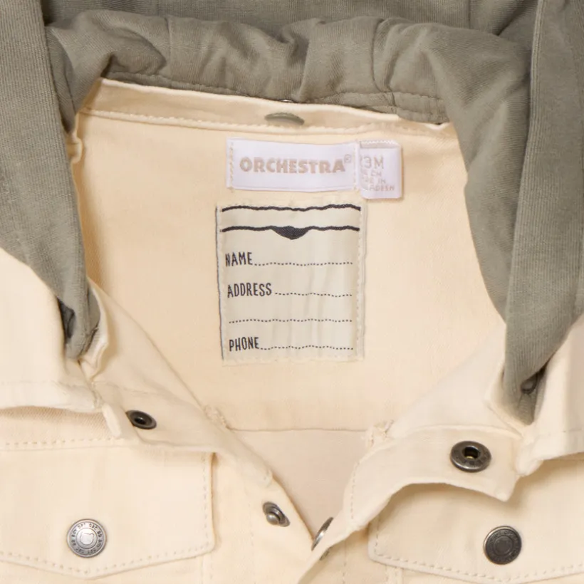 Jas van denim met afneembare capuchon voor babyjongen