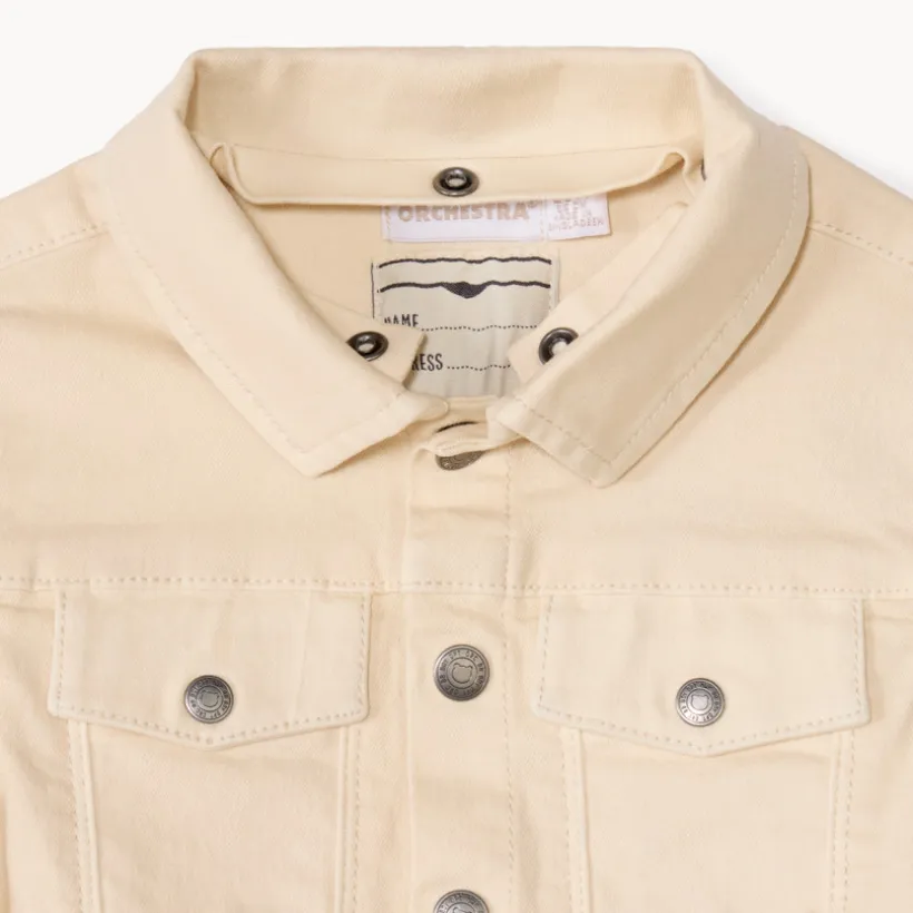 Jas van denim met afneembare capuchon voor babyjongen