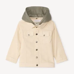 Jas van denim met afneembare capuchon voor babyjongen