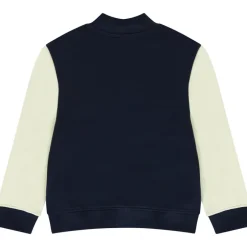 Jas van fleece met geborduurd Teddy-kraag en colour block effect voor jongen