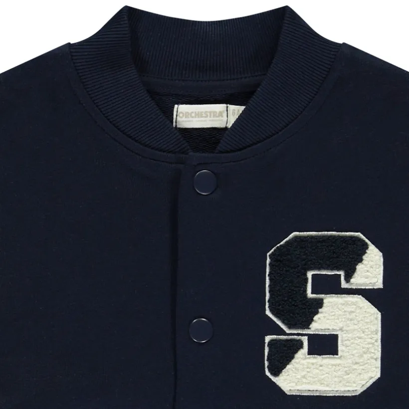 Jas van fleece met geborduurd Teddy-kraag en colour block effect voor jongen