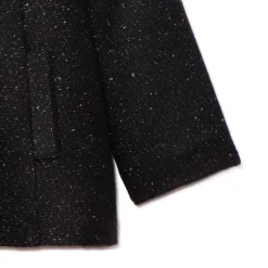 Jas van loden met zwarte lurex en sherpavoering meisjes