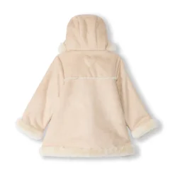 Jas van suède met sherpa en bontlook voor babymeisje