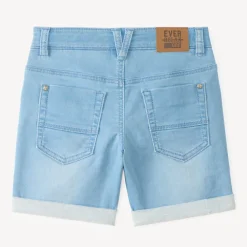 Jeans bermuda met omslag jongens