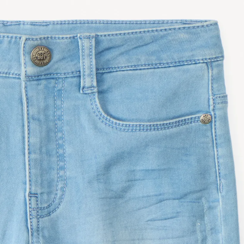 Jeans bermuda met omslag jongens