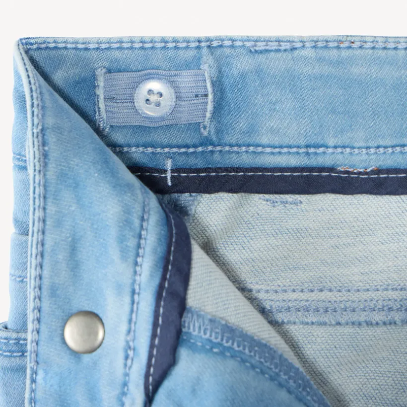 Jeans bermuda met omslag jongens
