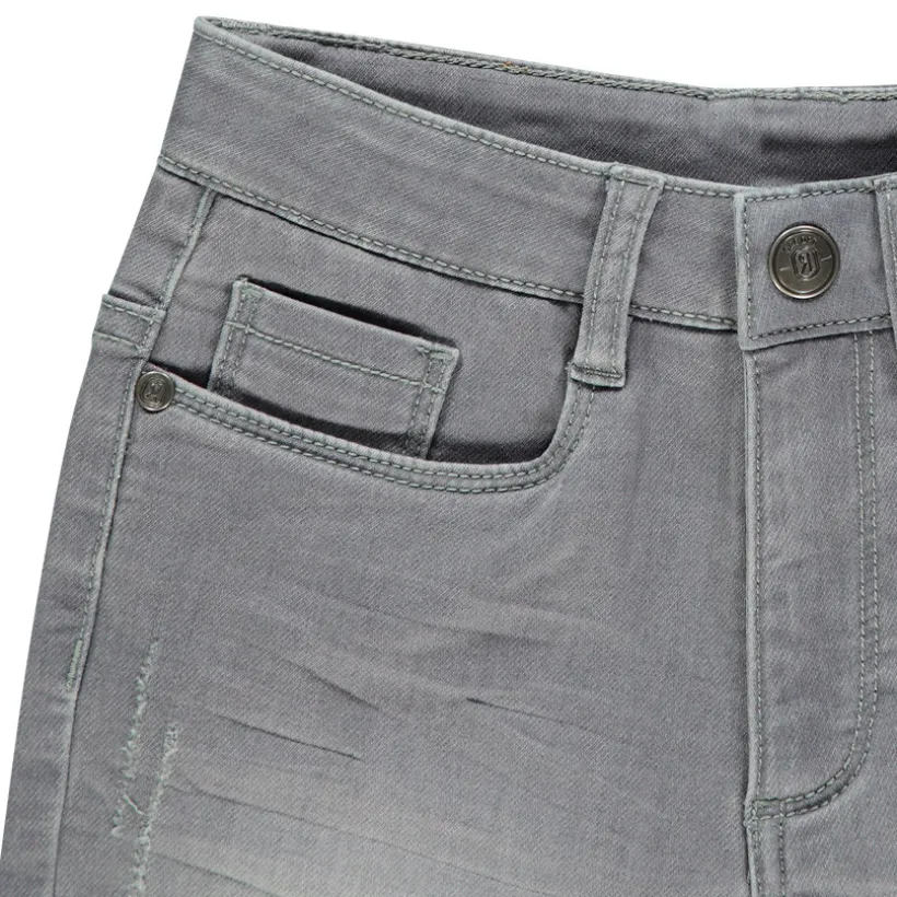 Jeans bermuda met omslag jongens
