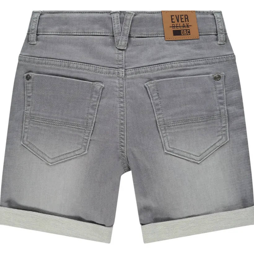 Jeans bermuda met omslag jongens