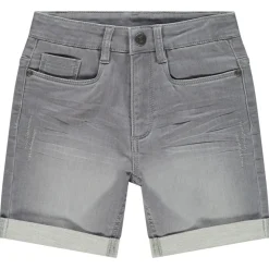 Jeans bermuda met omslag jongens