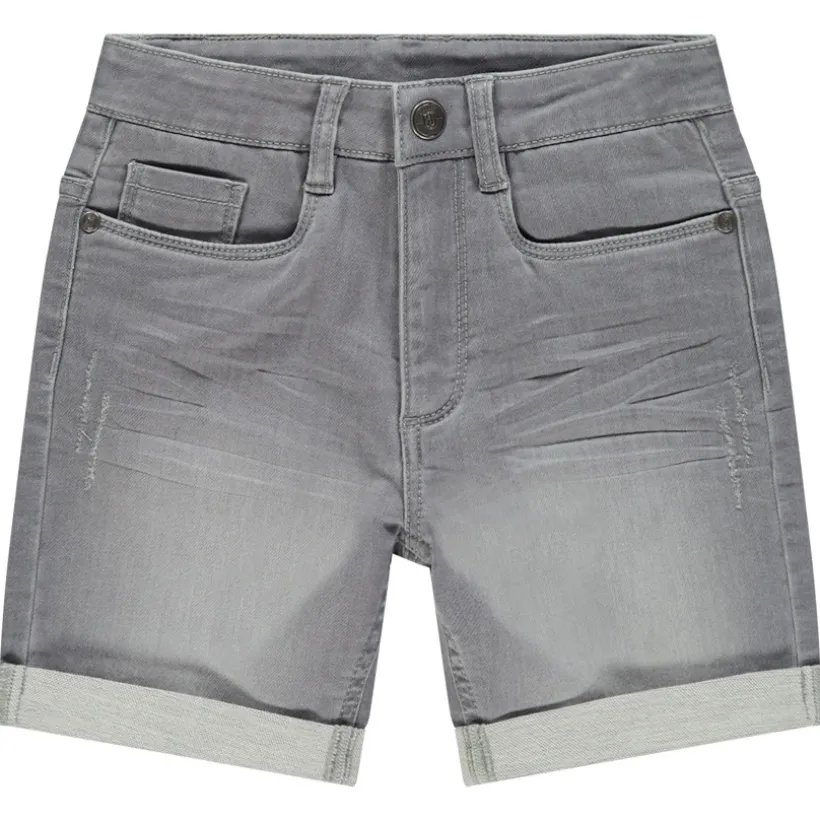Jeans bermuda met omslag jongens