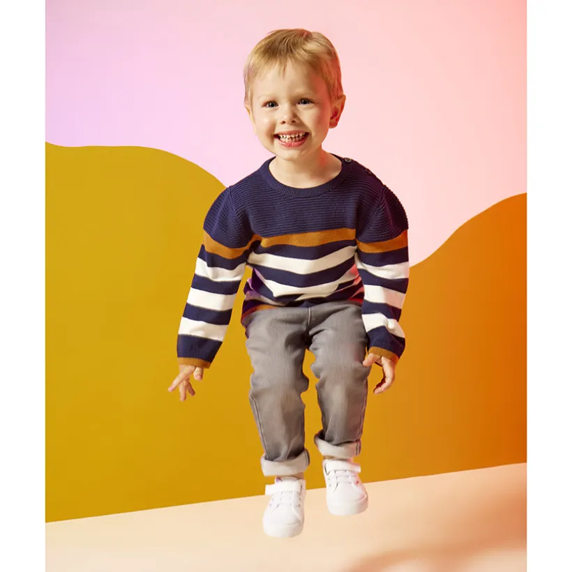 Jeansbroek met elastische taille voor babyjongens
