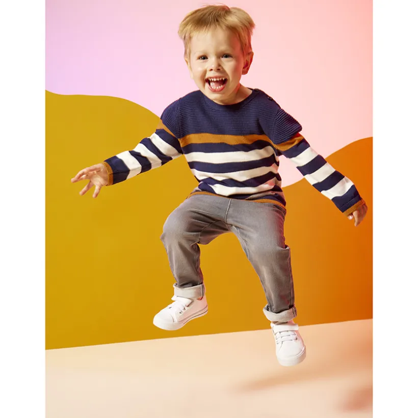 Jeansbroek met elastische taille voor babyjongens